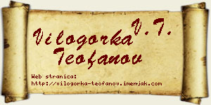 Vilogorka Teofanov vizit kartica